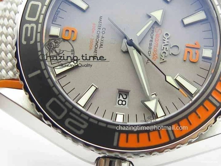 0326 Planet Ocean 2016 43.5mm SS OM 1:1 Best Edition Gray Dial On Nylon Strap A DailyWear 8166